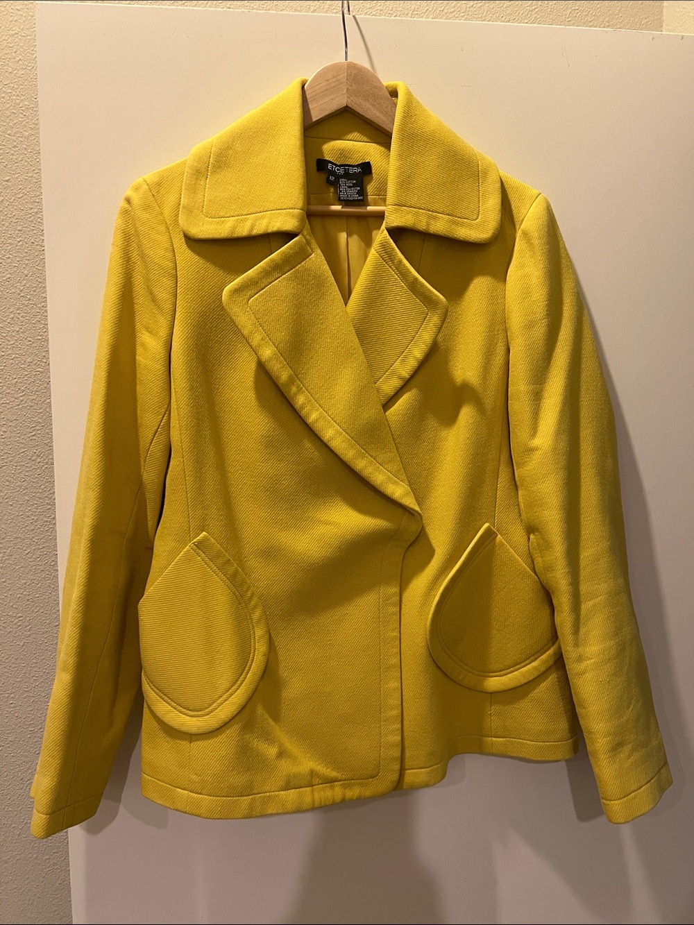 Etcetera Vibrant Yellow Women's Pea Coat